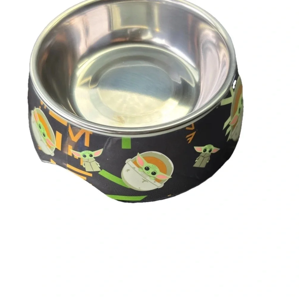 Star Wars Mandalorian The Child stainless with Melamine Stand 1.75 c. Pet Bowl